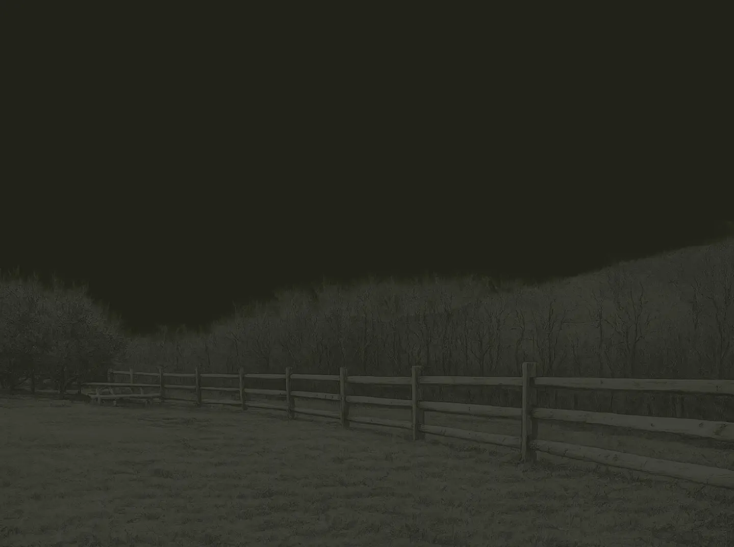 Fence line across a rural Central Ohio property