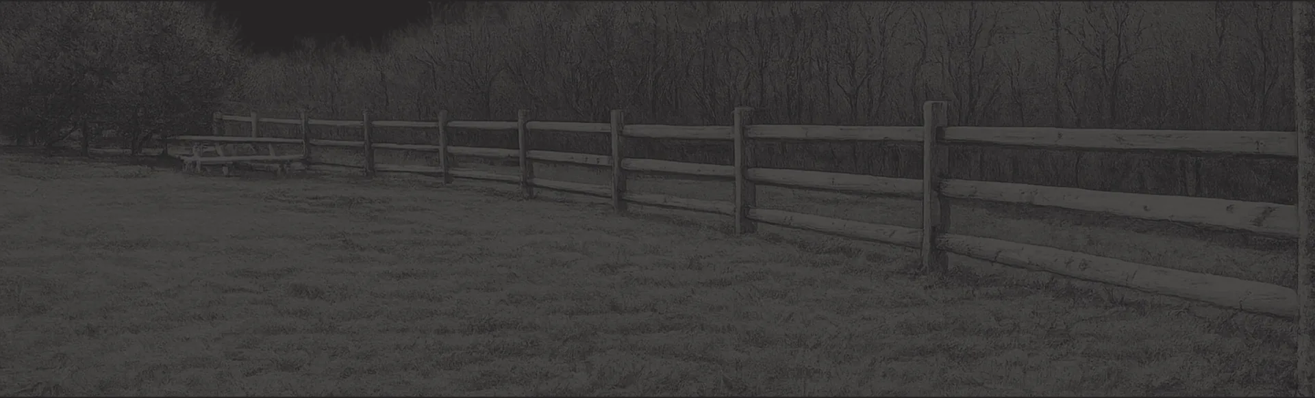 Fence line across a rural property